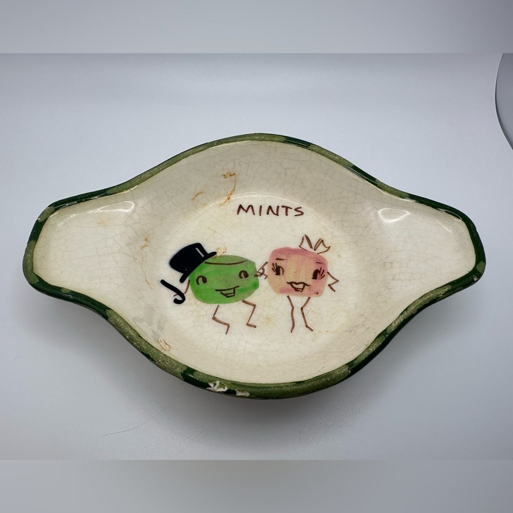 Decora Ceramics California Mints Dish Dancing Anthropomorphic Bowl MCM AS IS